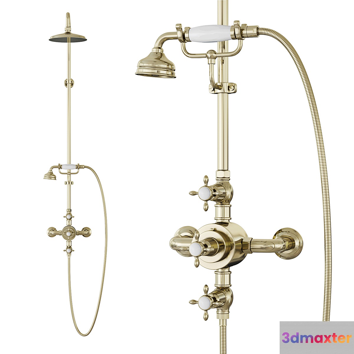 Waterworks Easton shower set 3D Max