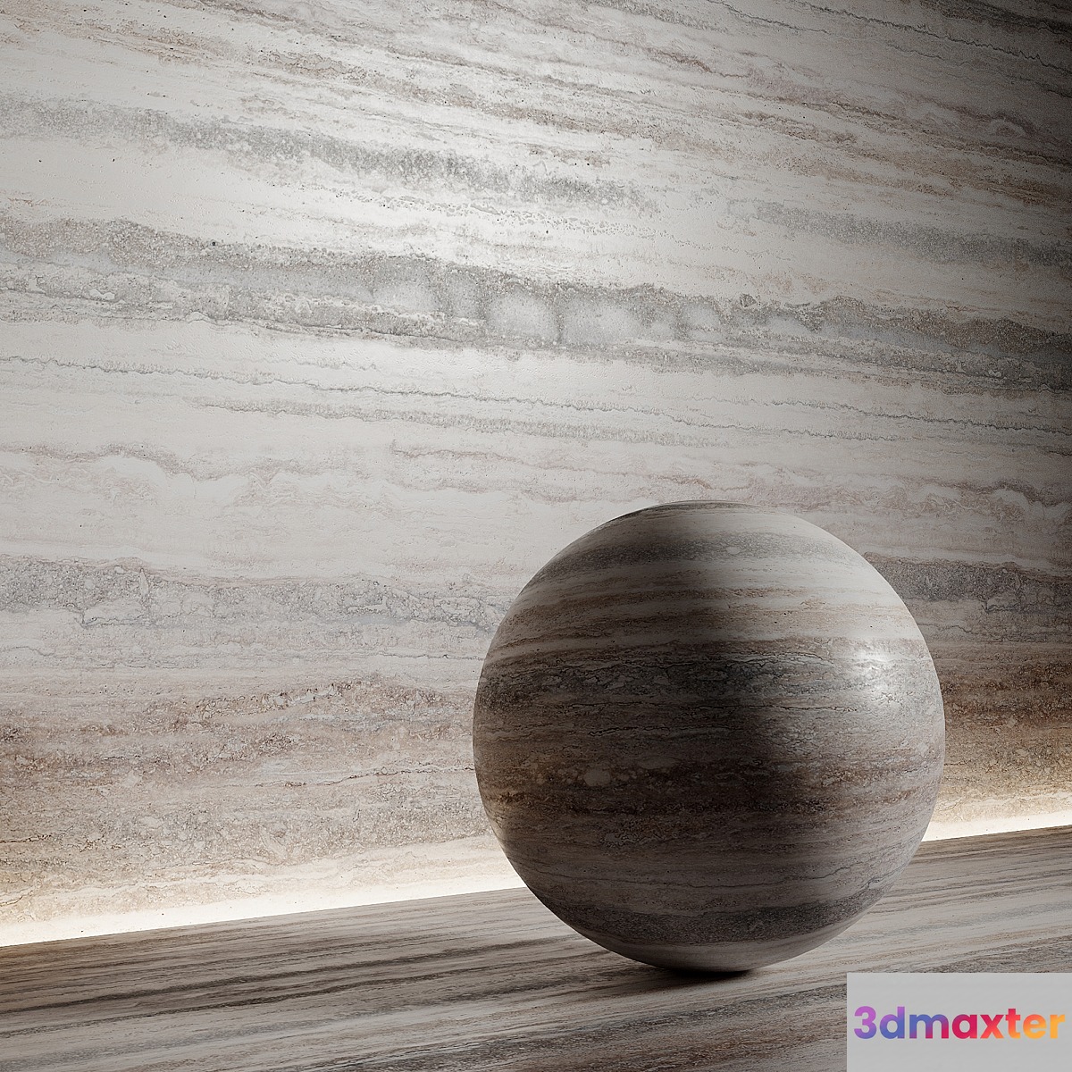 Stone material travertine 6 pbr seamless - No.2