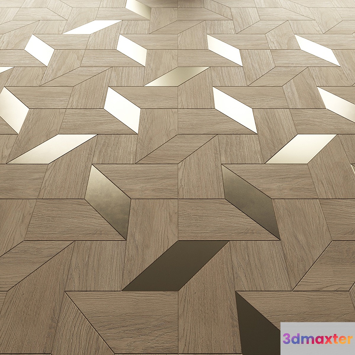 Parquet Foglie d'Oro Arte Brotto Tricot 3D Max