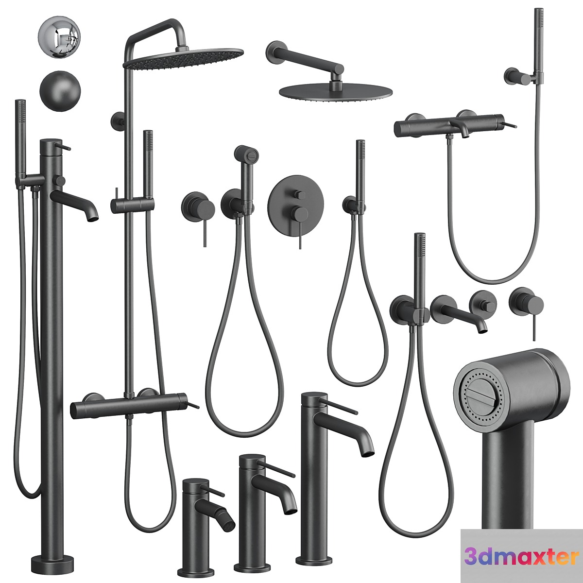Gattoni Circle Two shower and faucet set - No.2