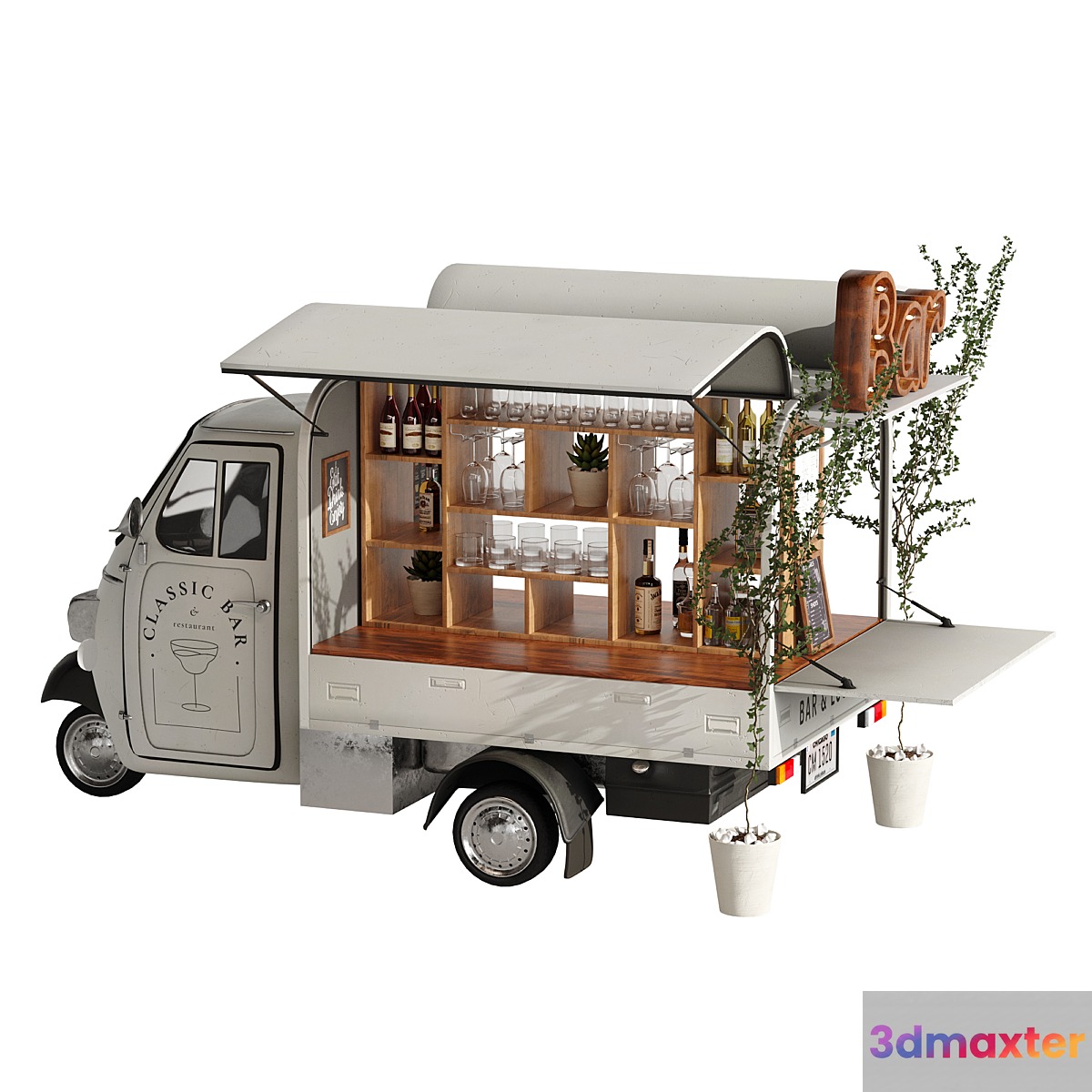 Foodtruck Bar set 6 3D Max