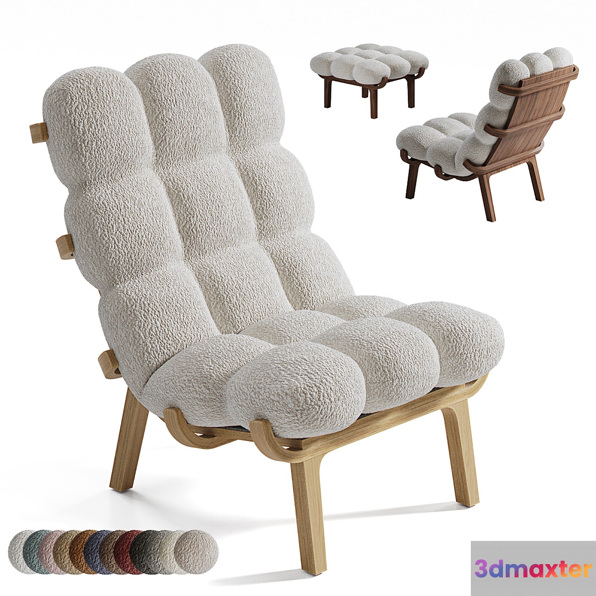 Armchair and pouffe NUAGE by SOLLEN - No.3