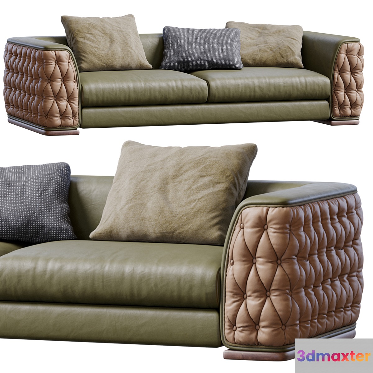 Leather Sofa Plaza By ASNAGHI