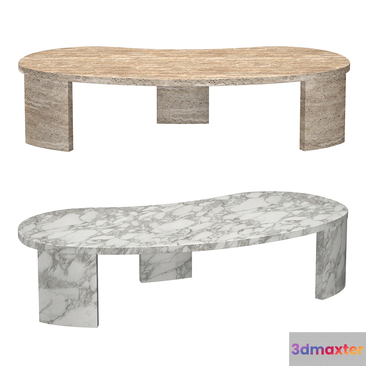 VINCI ITALIAN TRAVERTINE COFFEE TABLE