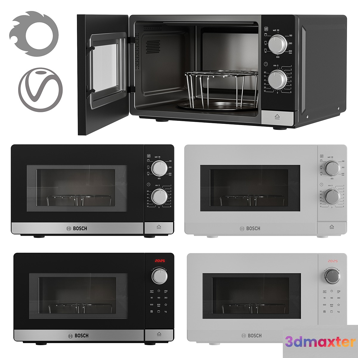 Bosch microwave 01 3D Max