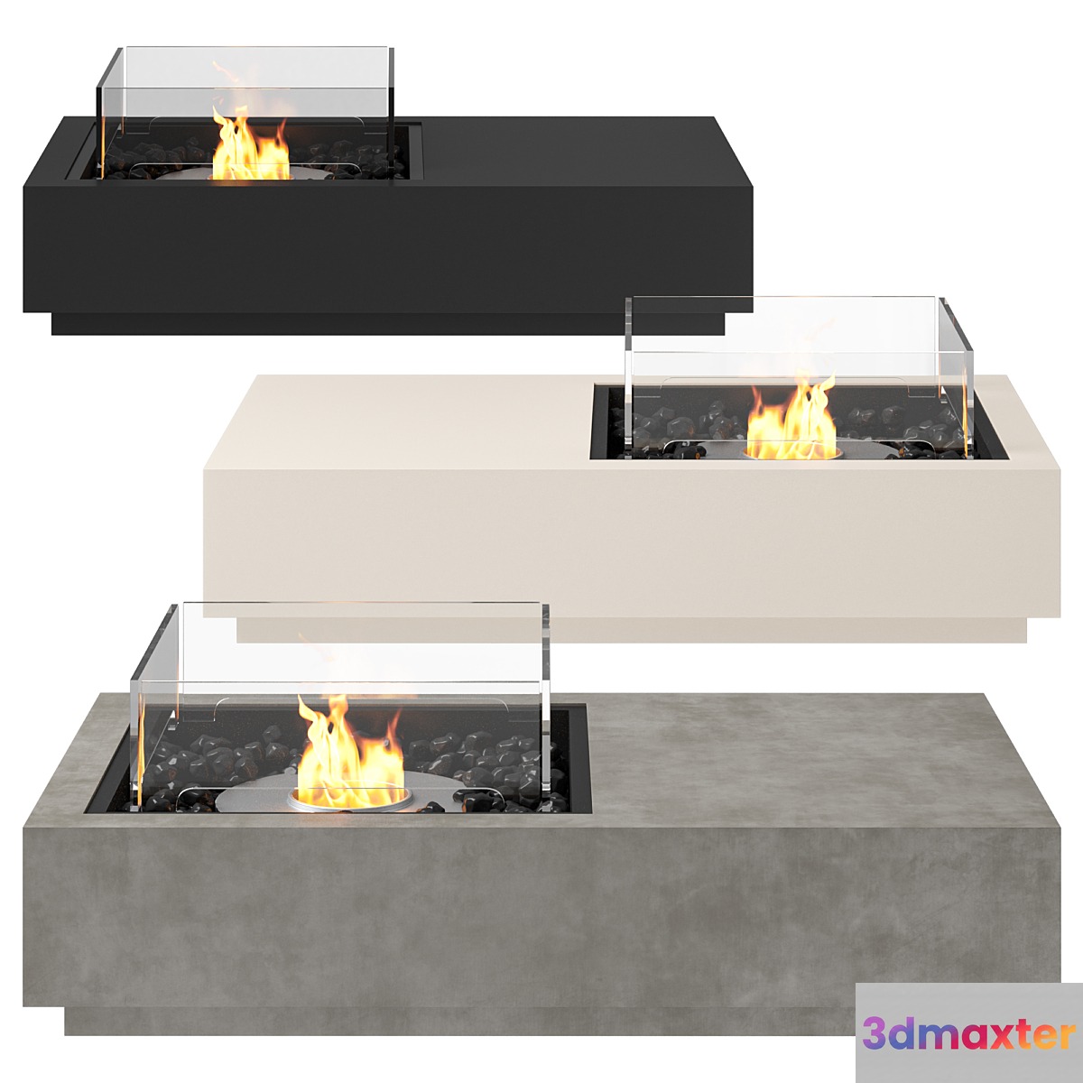 Manhattan 50 EcoSmart Fire Pit Table | Fireplace 3D Max