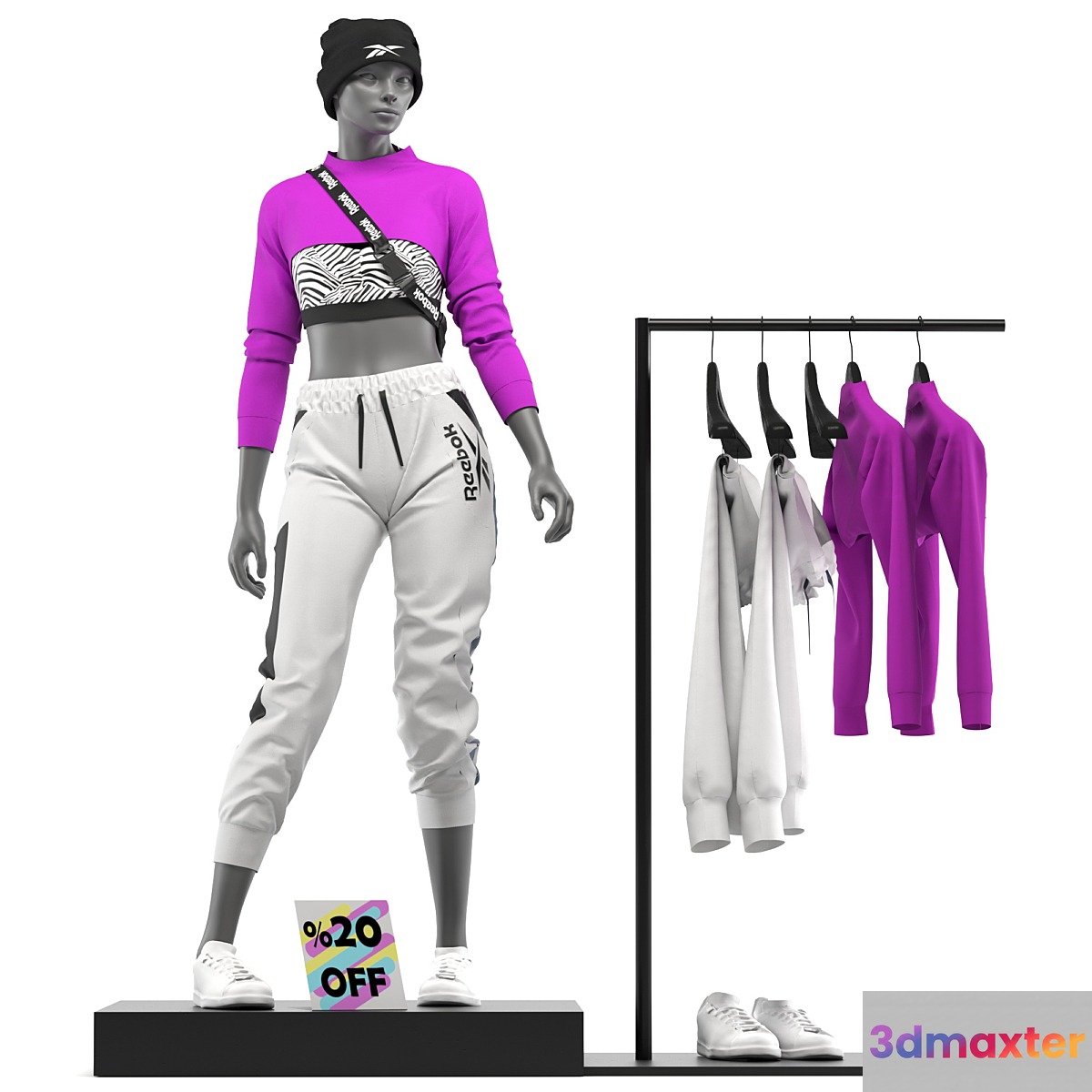 Sportswear female mannequin_0.4 3D Max