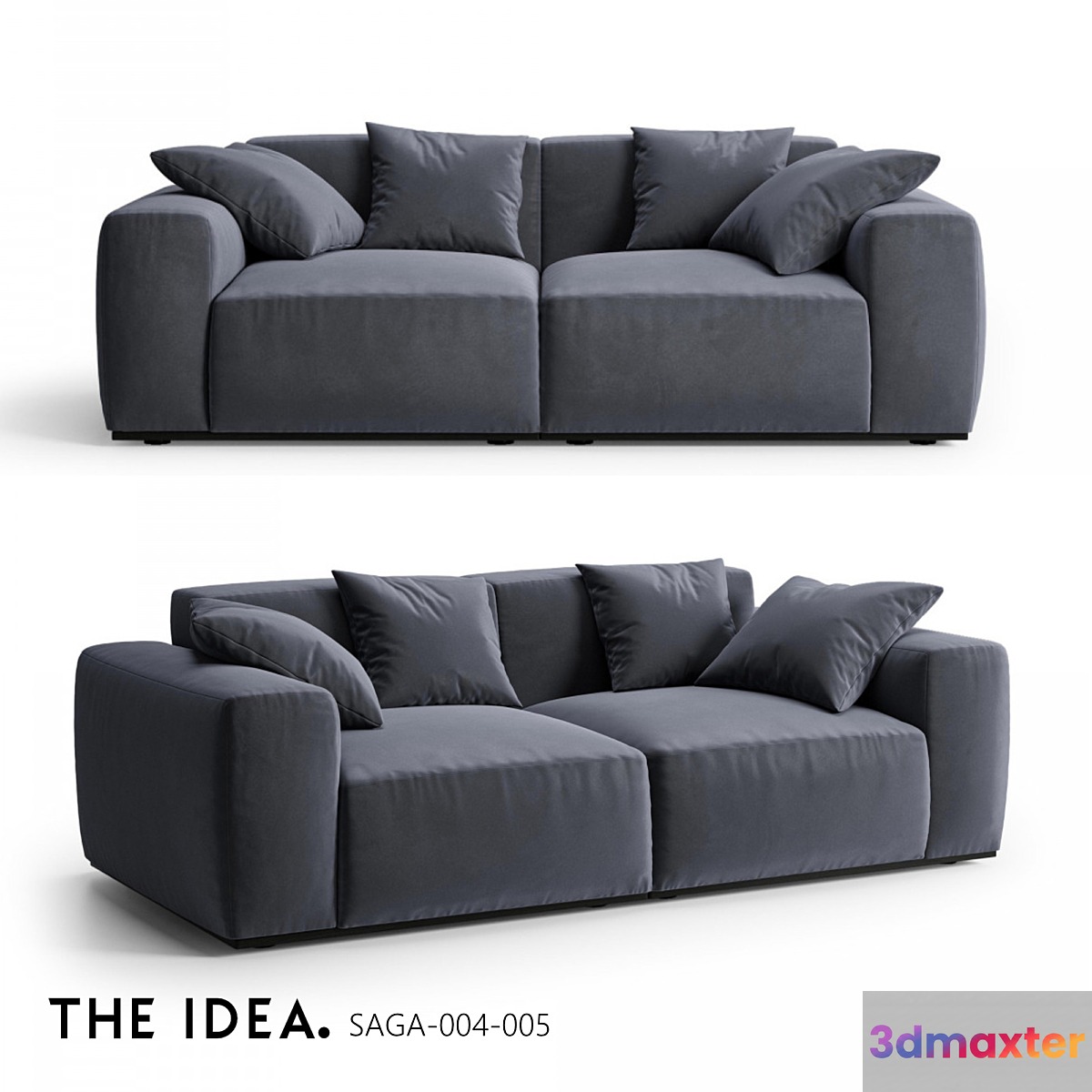 OM THE-IDEA modular sofa SAGA 004-005 3D Max