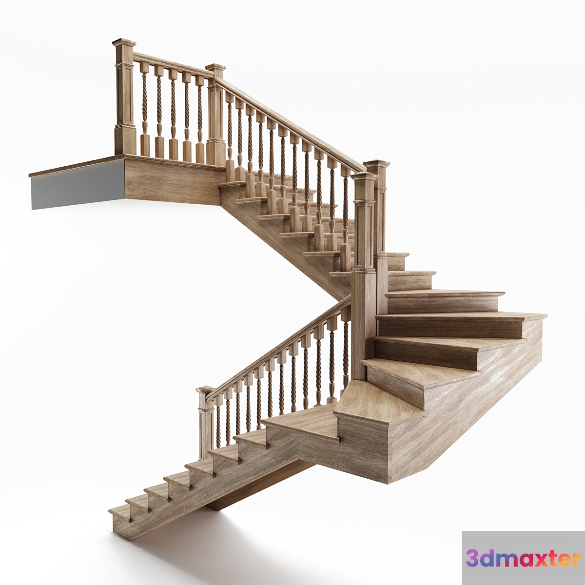 Staircase wooden winder