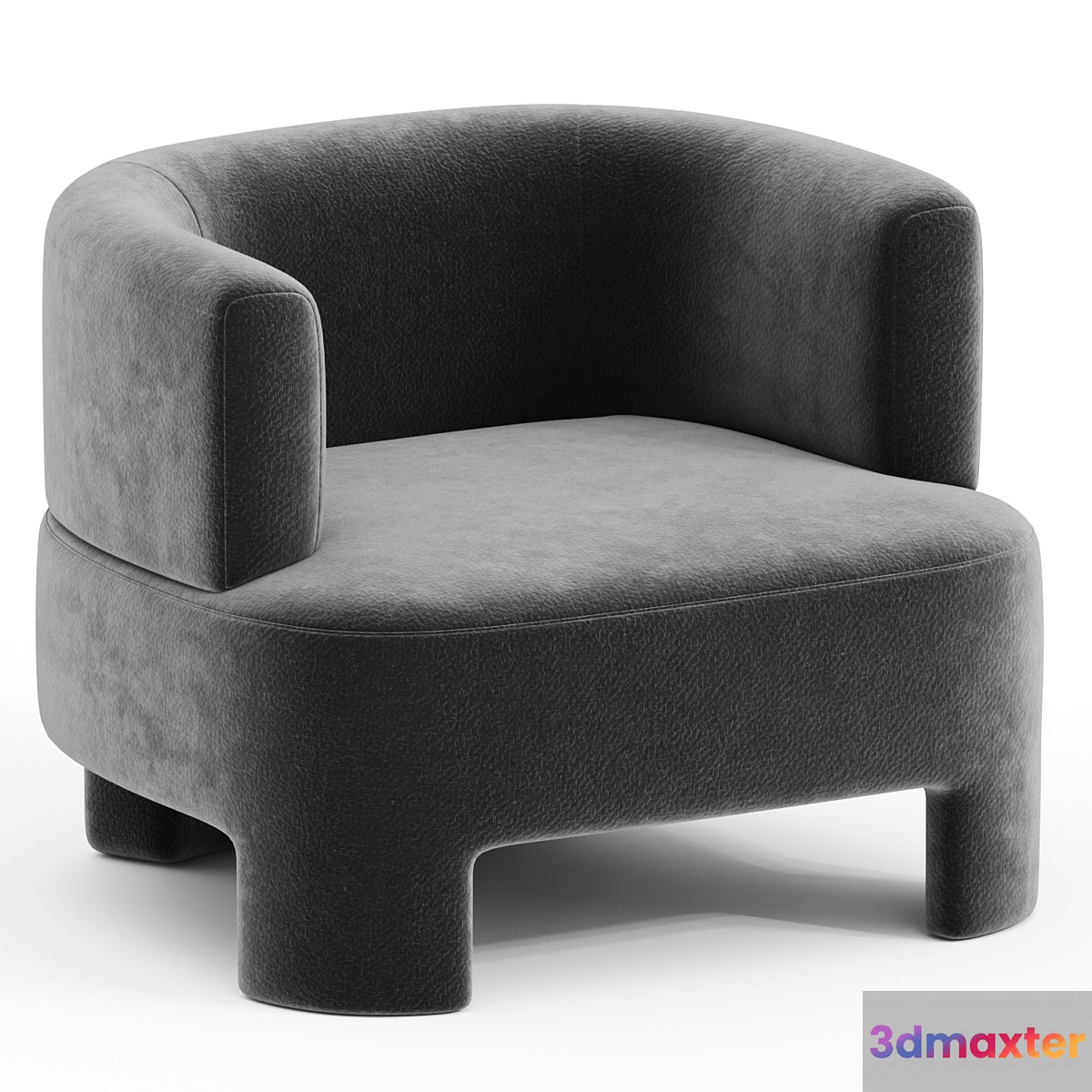 Fauteuil velours Darrel