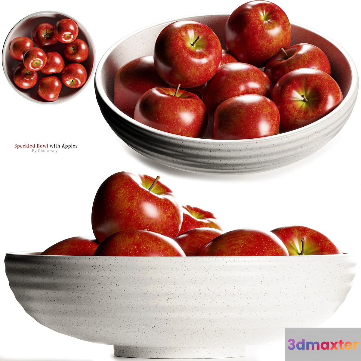 Crate & barrel - Holden Speckled Bowl with Apples