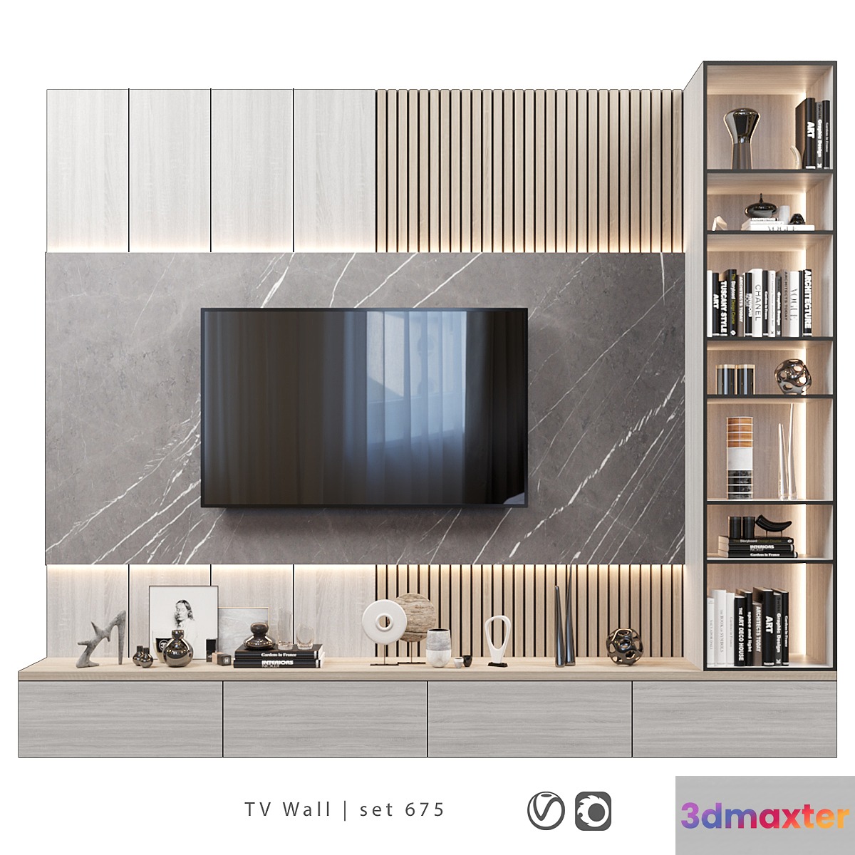 TV Wall | set 675 3D Max