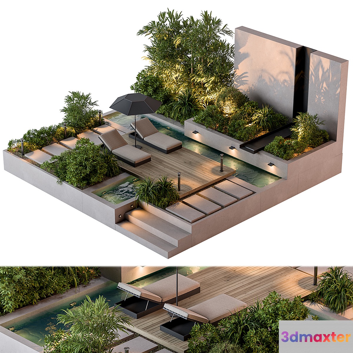 Landscape Furniture Backyard 70 3D Max