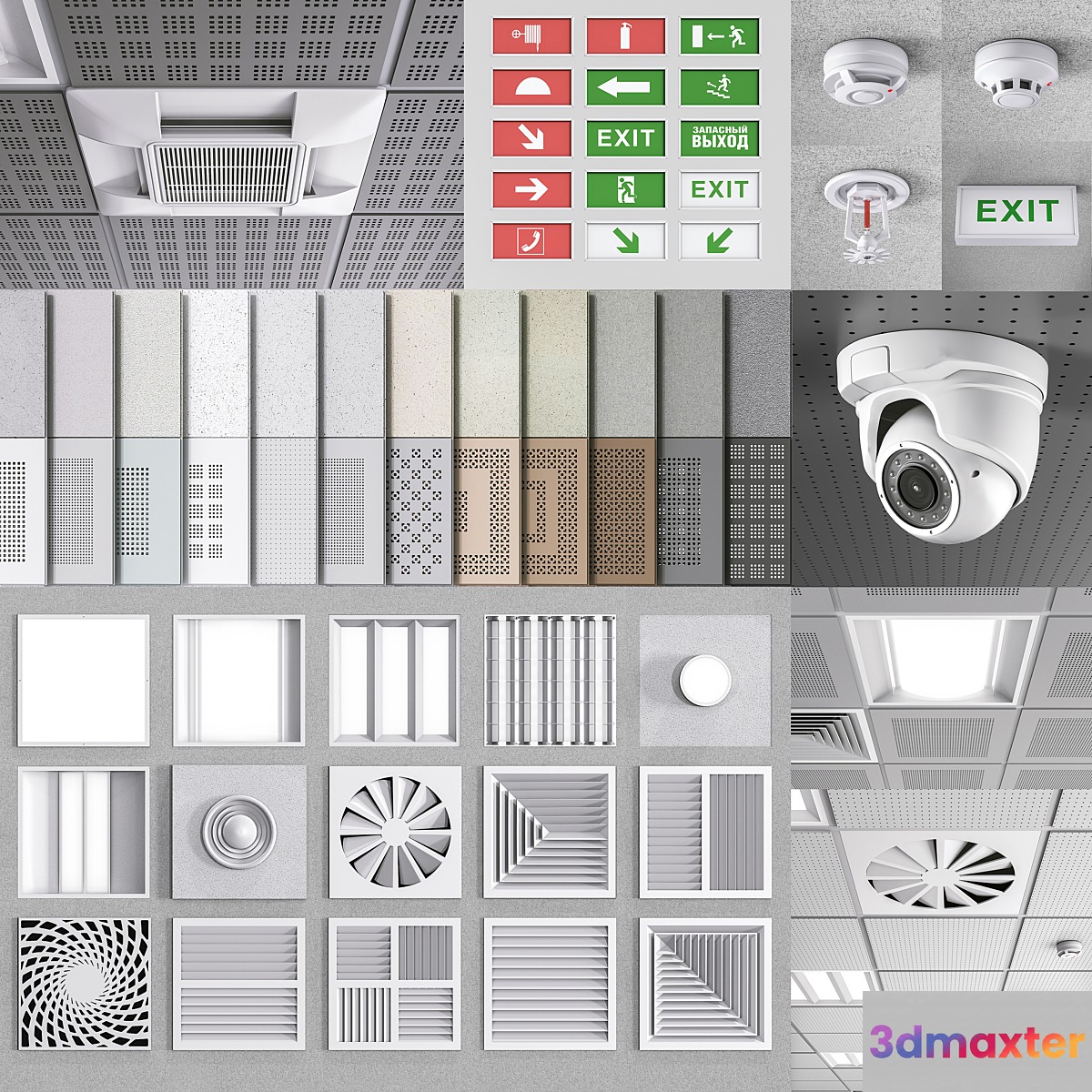 Ceiling set Armstrong 2 3D Max