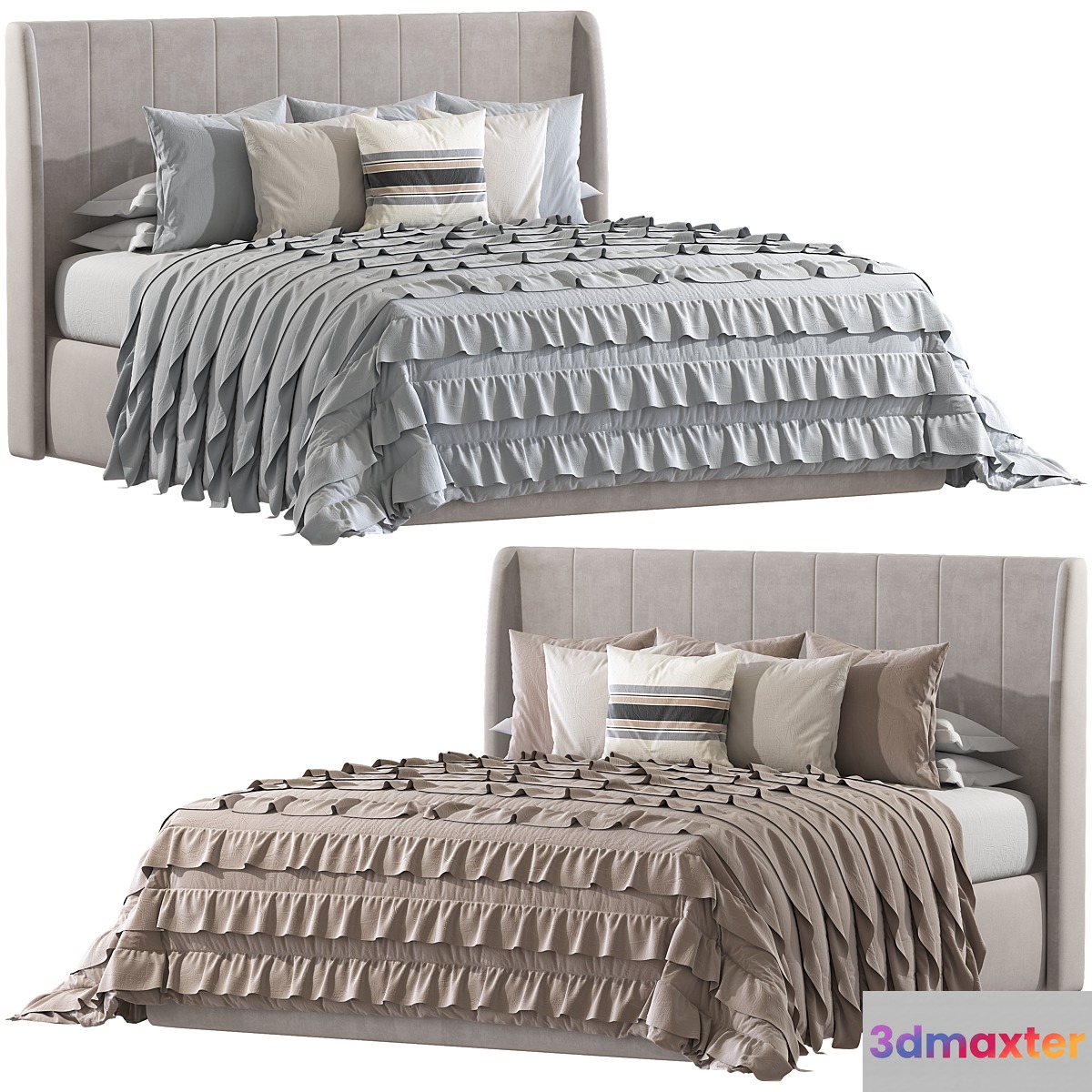 Double bed 119 3D Max