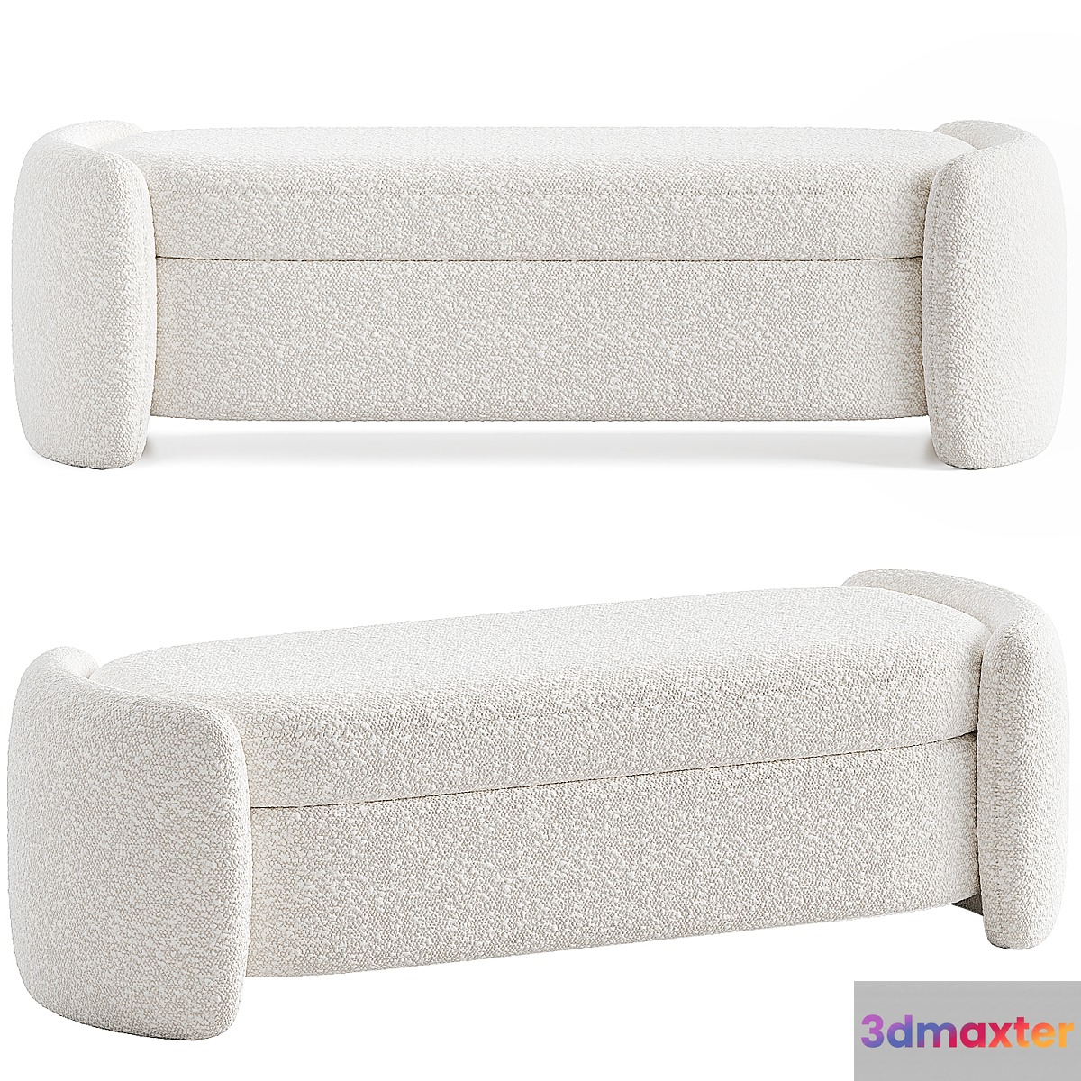 Crate and Barrel Fernie bench 3D Max