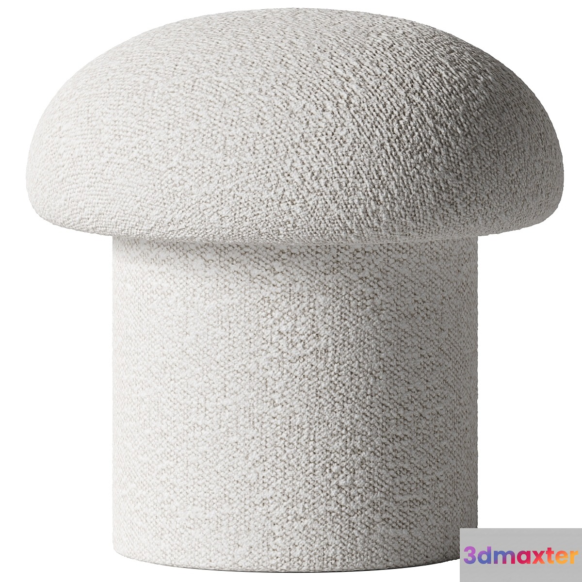 1st Dibs - White Boucle Mushroom Ottoman