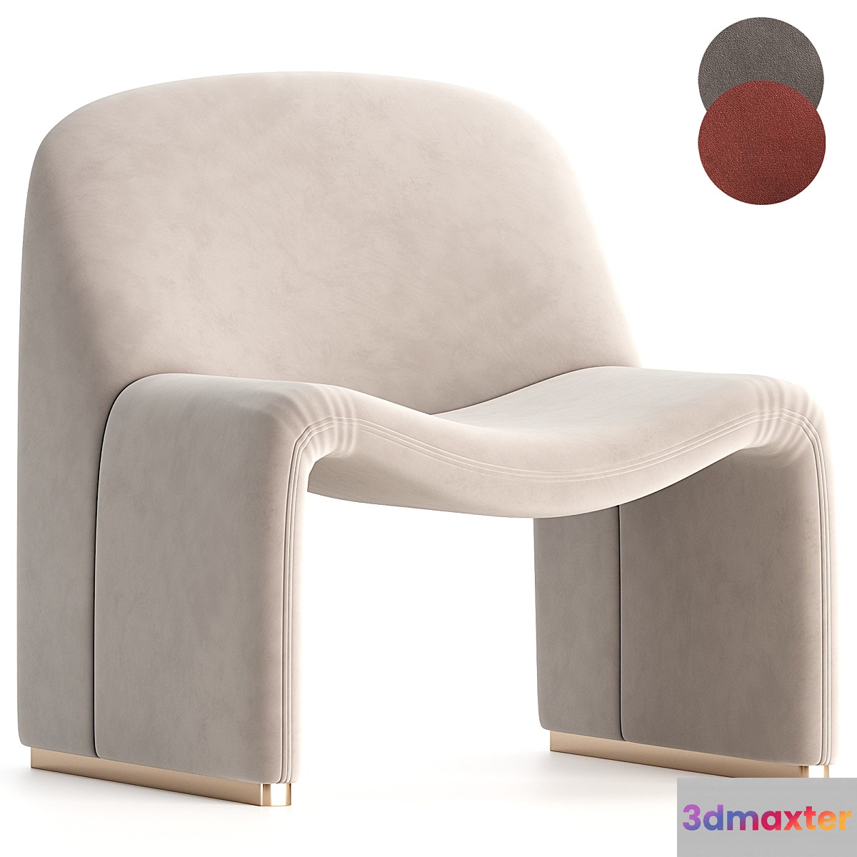 Alky Armchair by Giancarlo Piretti for Artifort 3D Max