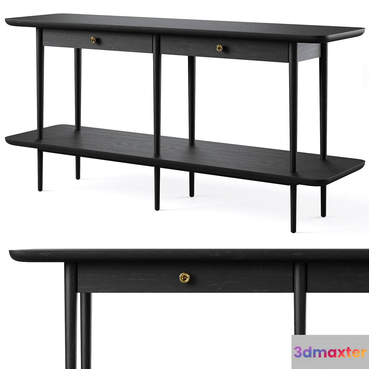 Mickell Storage Console Table by Crate and Barrel 3D Max