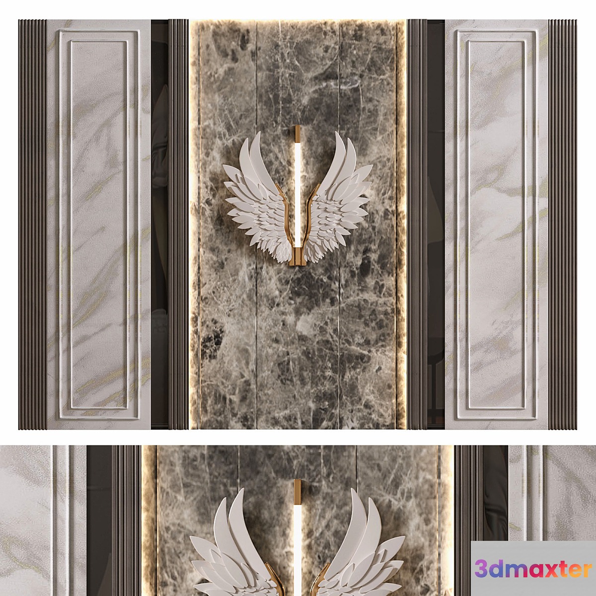 Decorative wall panel №74 3D Max