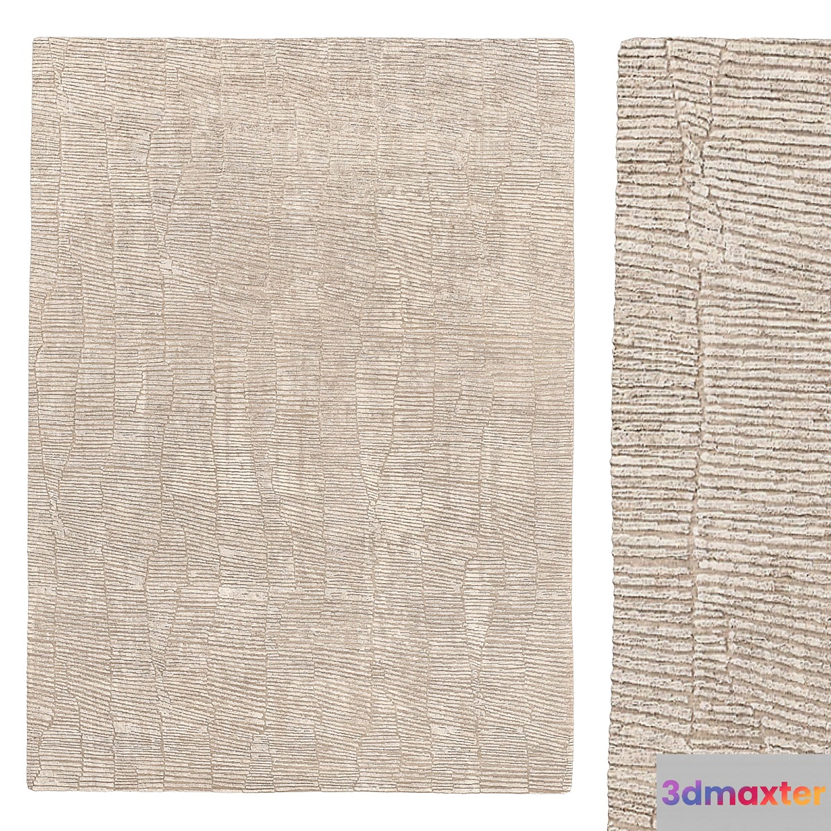 LASYA HAND-KNOTTED SILK WOOL RUG - No.2 3D Max