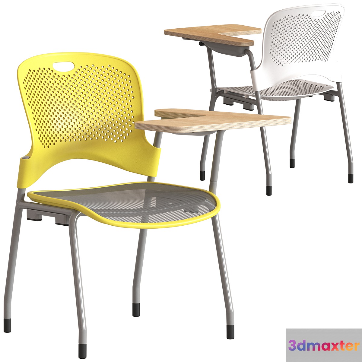 Herman Miller Caper Stacking Chair with table