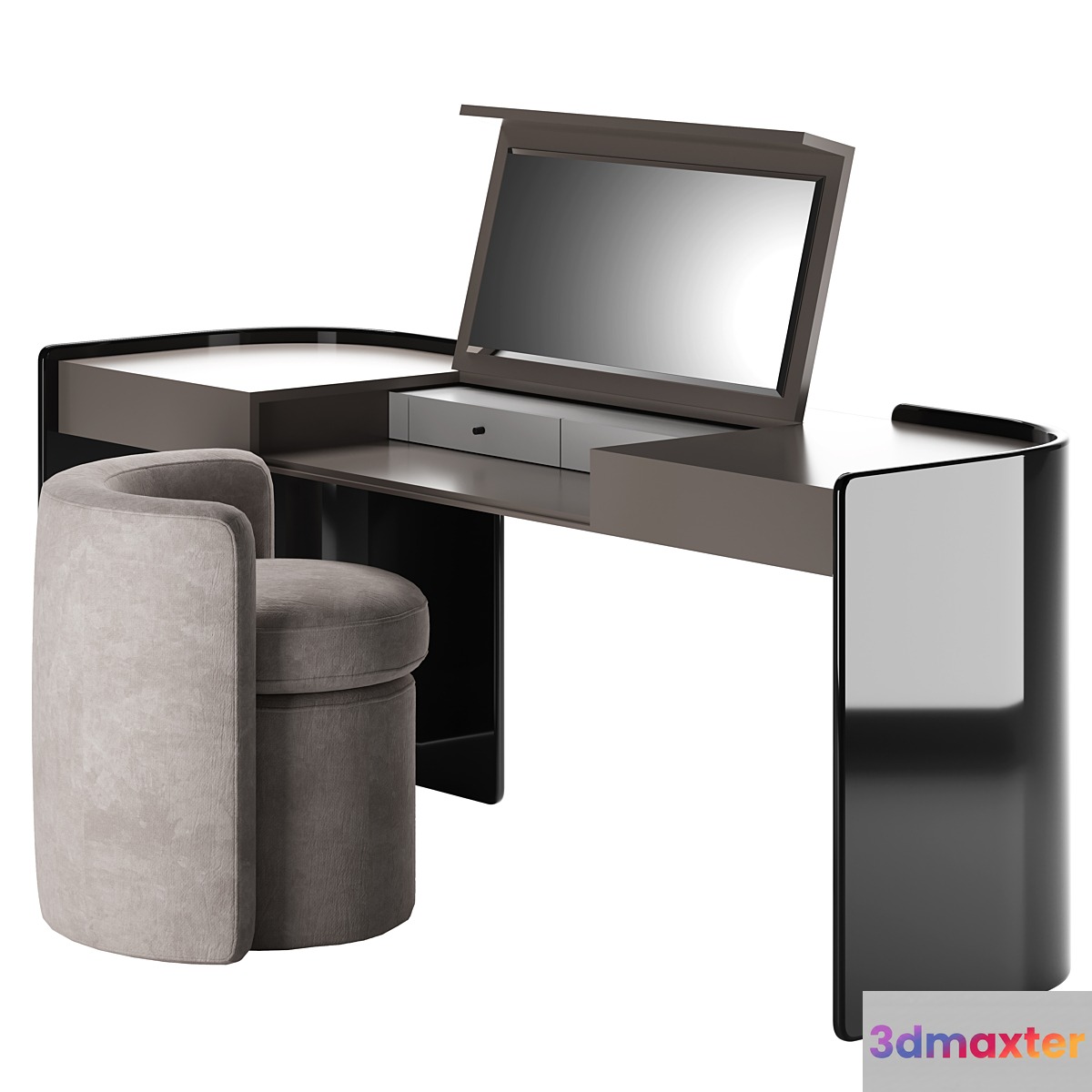 Modern Make Up Table with Pouf