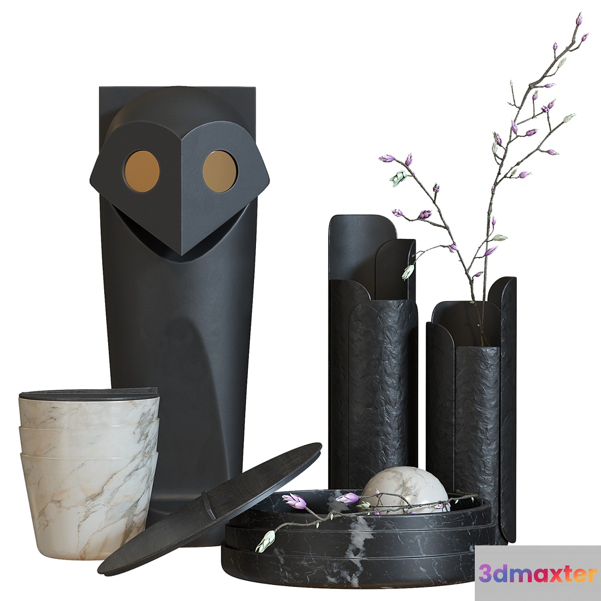 Decorative Set Black edition 3D Max
