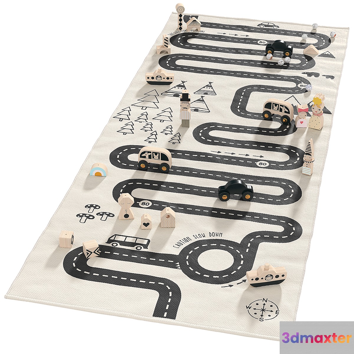 Oyolivingdesign Adventure Rug Offwhite 3D Max