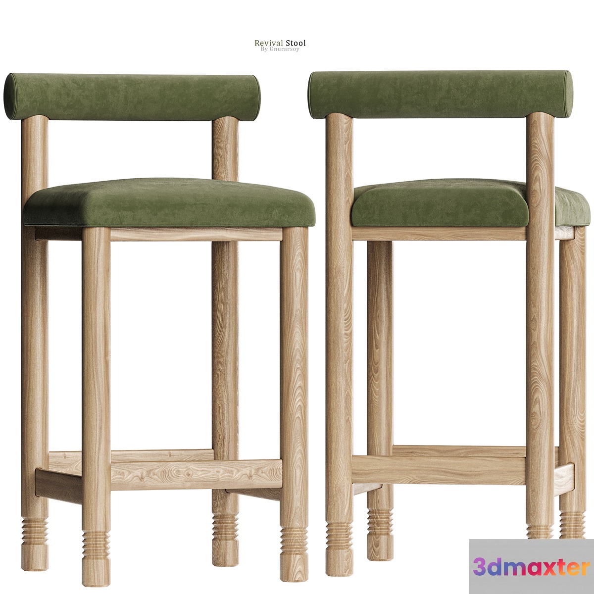 Crate & barrel - Revival Counter Stool in Green - No.2