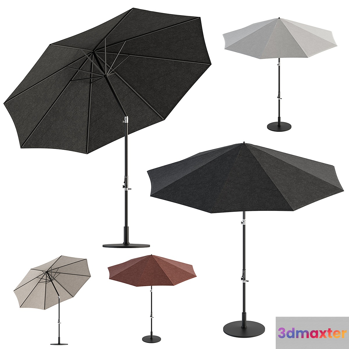 Fabric Umbrella 05 3D Max
