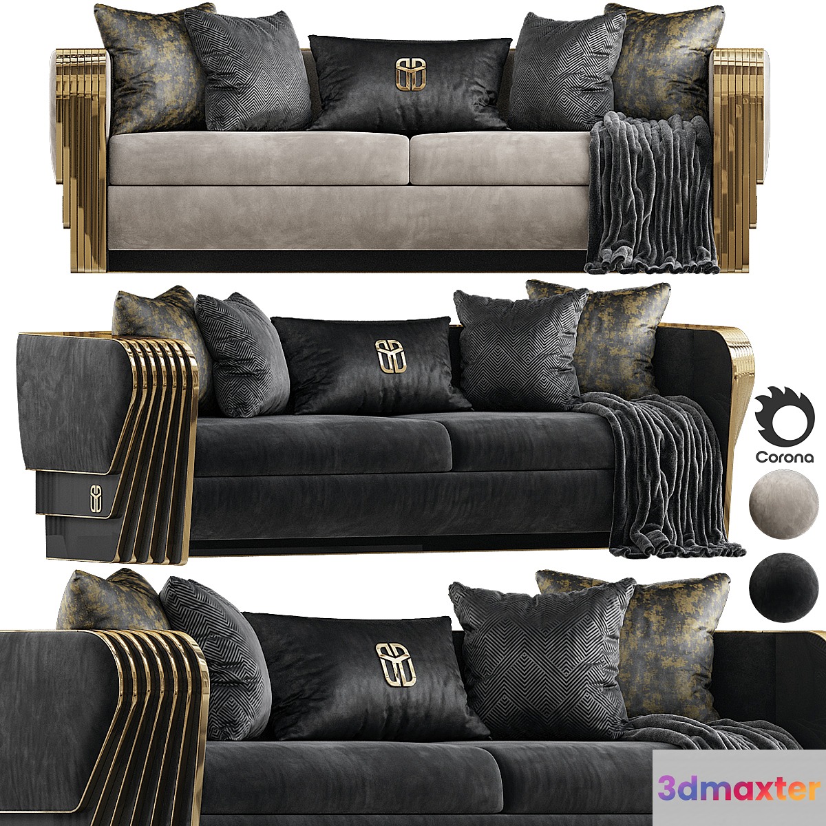 Angelas Luxury Metal Sofa - No.2
