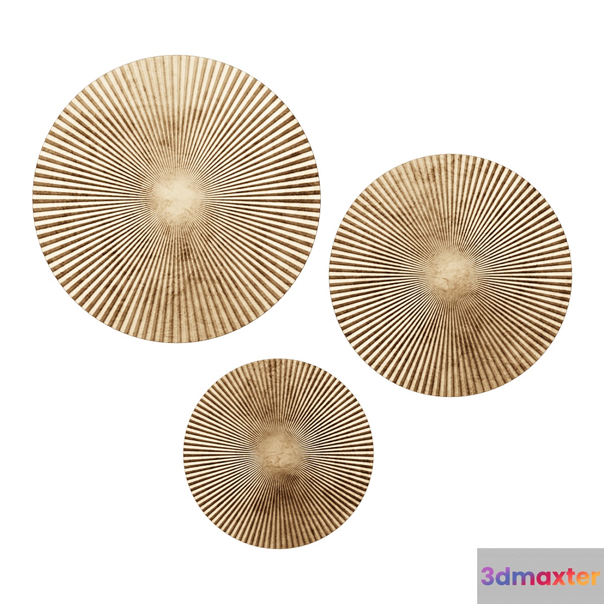 CosmoLiving Wall Panel By Cosmopolitan Wood Contemporary Wall Decor - Set Of 3 - Gold - 24