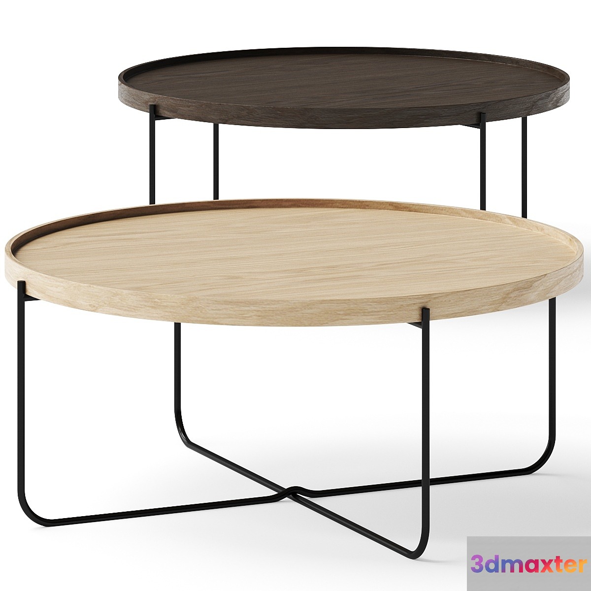 West Elm Willow Round Coffee Table 3D Max