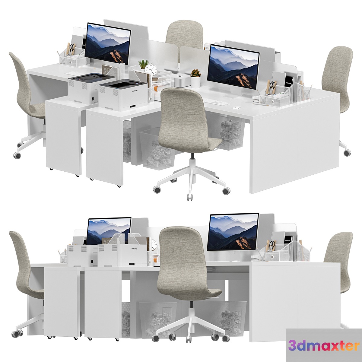 IKEA - Office workplace 25 3D Max