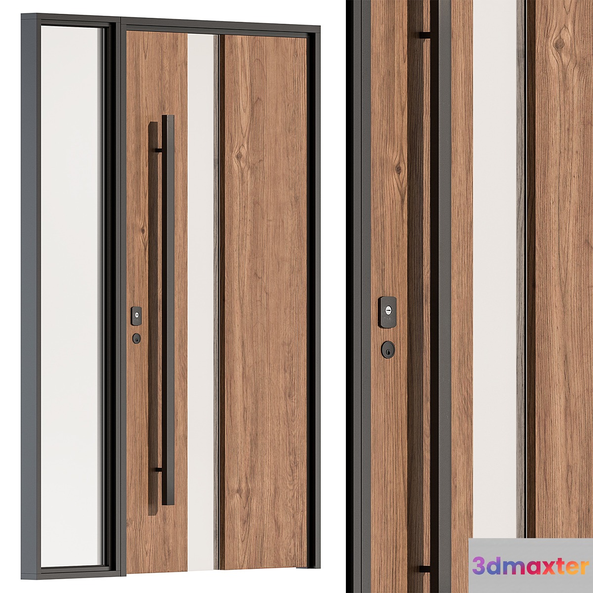 Wooden Front Door - Set 61