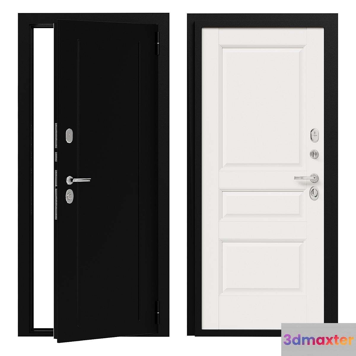 Entrance metal door Bravo 11 3D Max