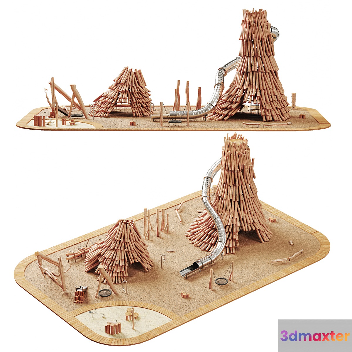 Log playground 4 3D Max