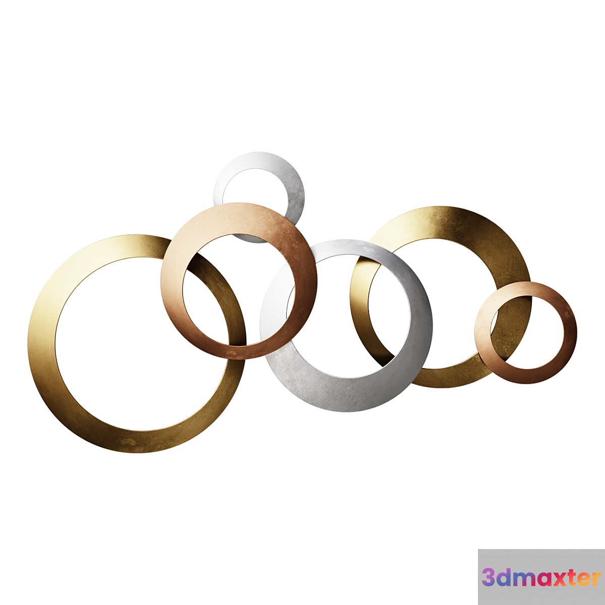 Wall Picture Wall Decor With Multiple Metal Rings Wall Decor 3D Max