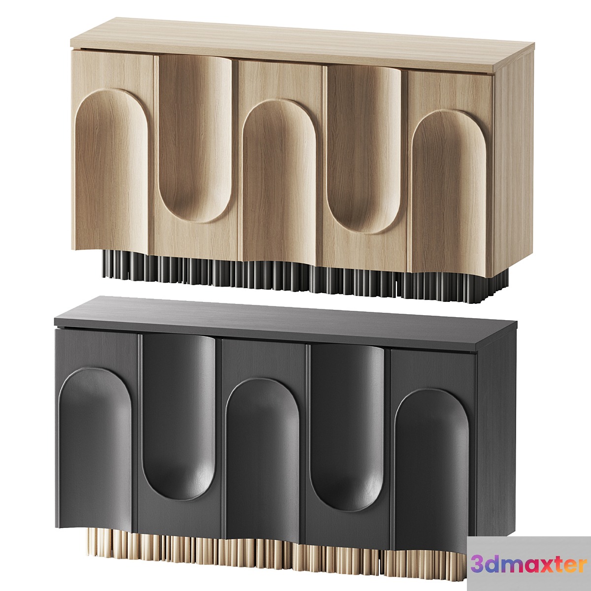 BLACK AND GOLD SIDEBOARD