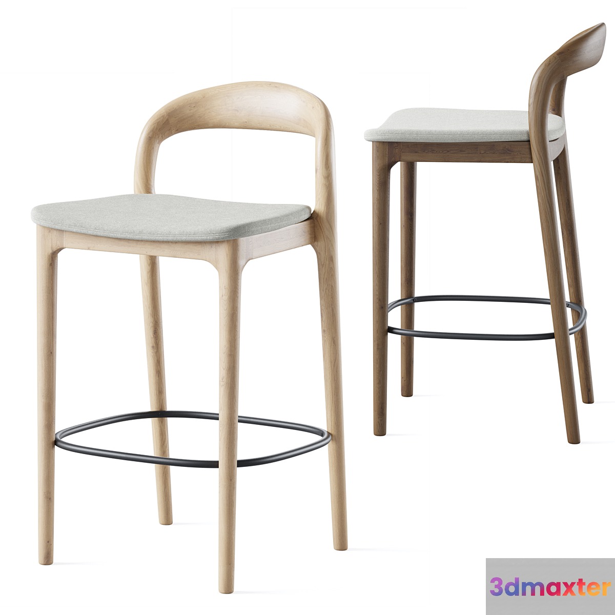 Canada semi-bar stool - No.2 3D Max