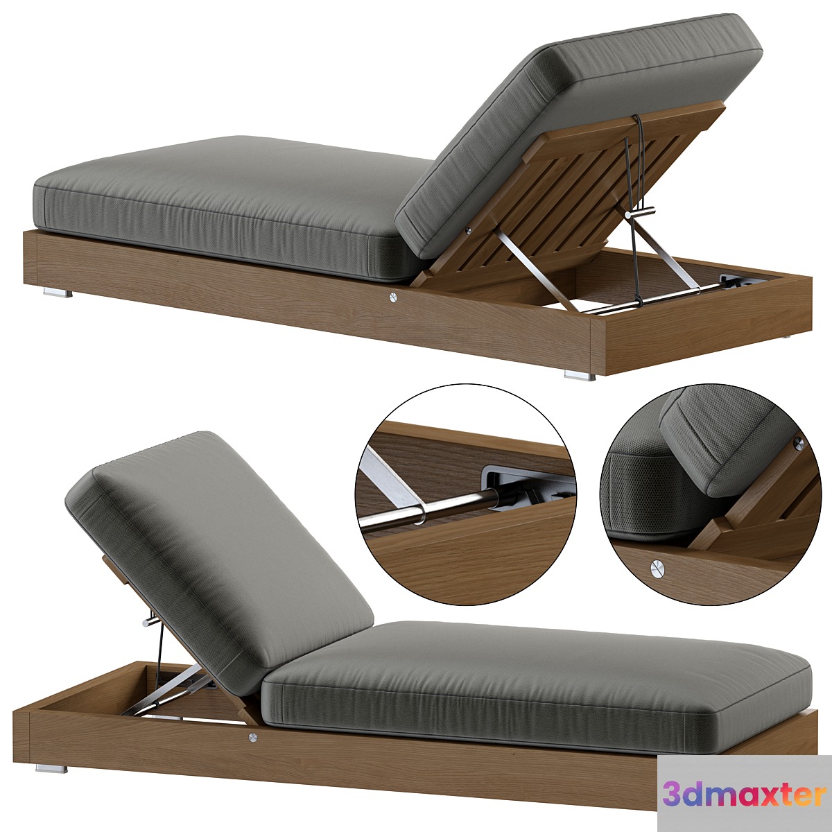 Flexform Hamptons chaise longues 3D Max