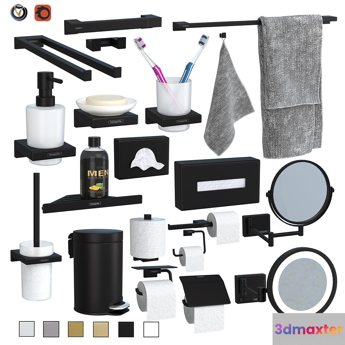 Hansgrohe AddStoris Accessory Set (20 pcs) - No.2