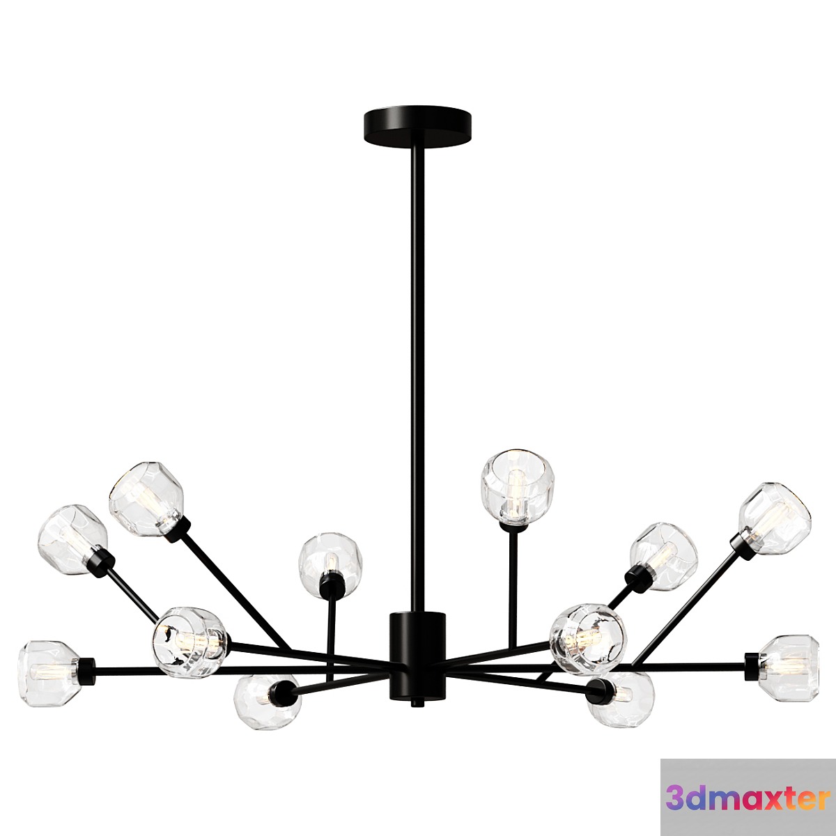 Chandelier Breyer Crstal Chandelier - Black lamp