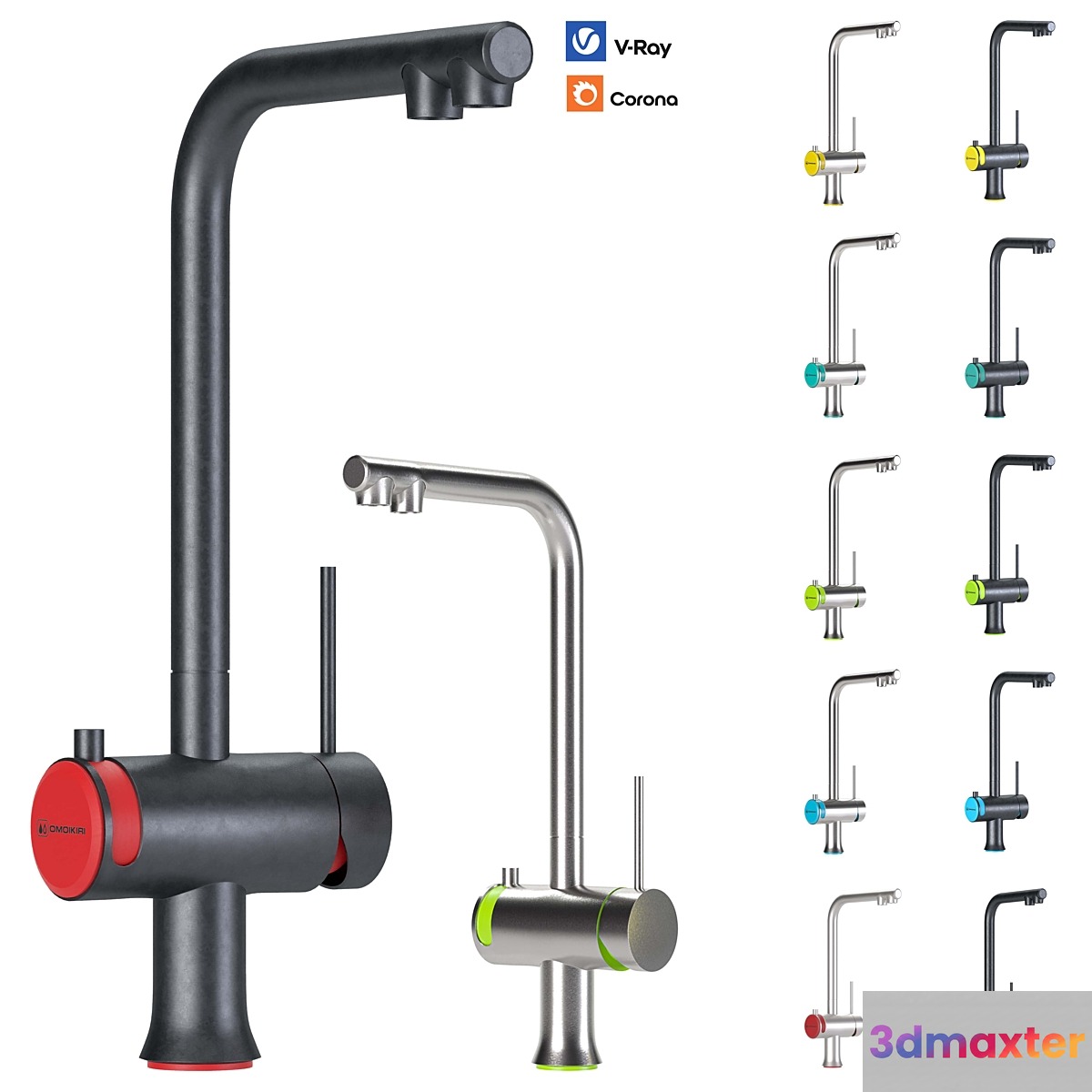 kitchen faucets Omoikiri HotaruG 3D Max