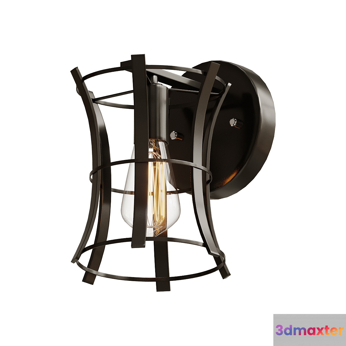 Wall lamp loft medieval torch wall 3D Max