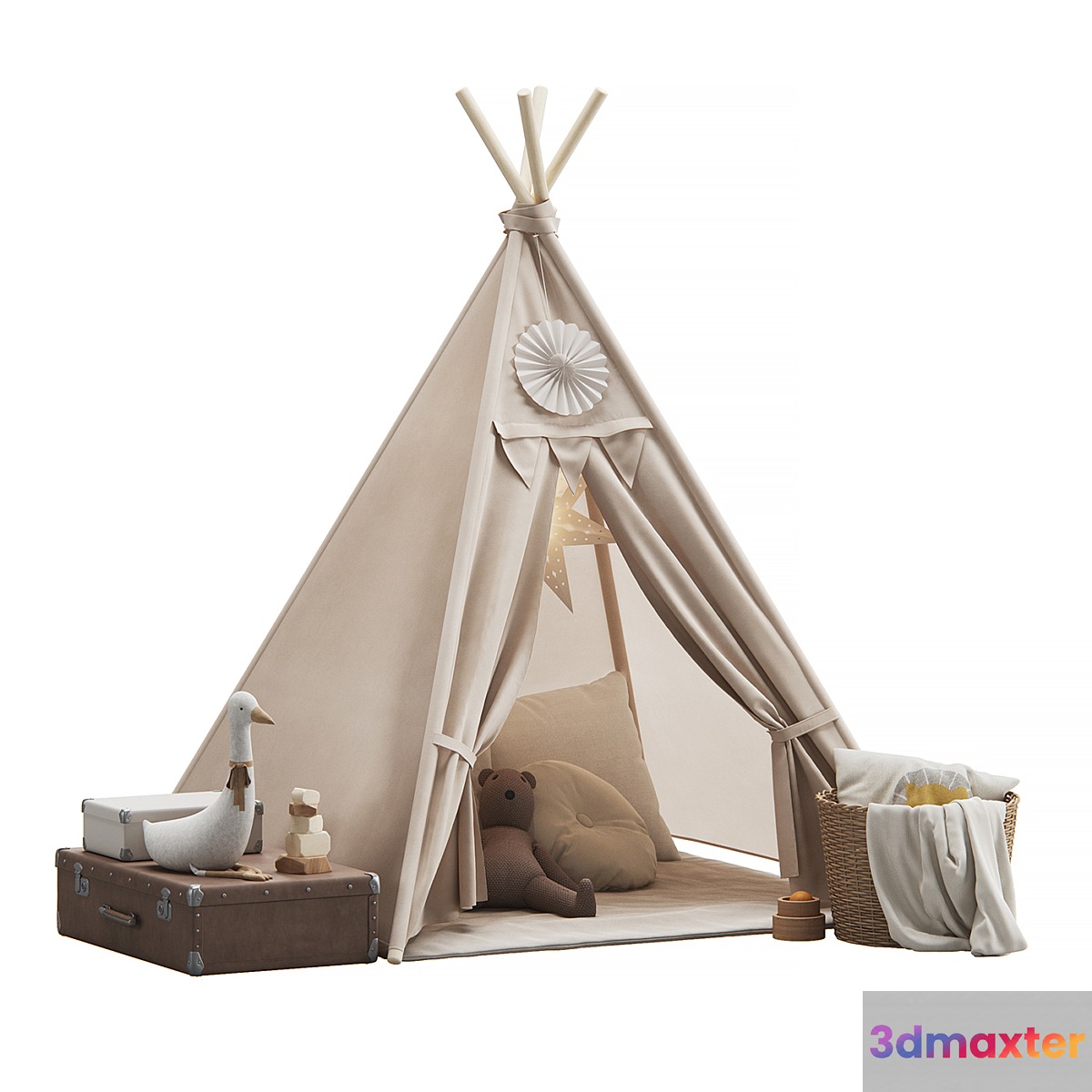 Kid Teepee Vintage 3D Max