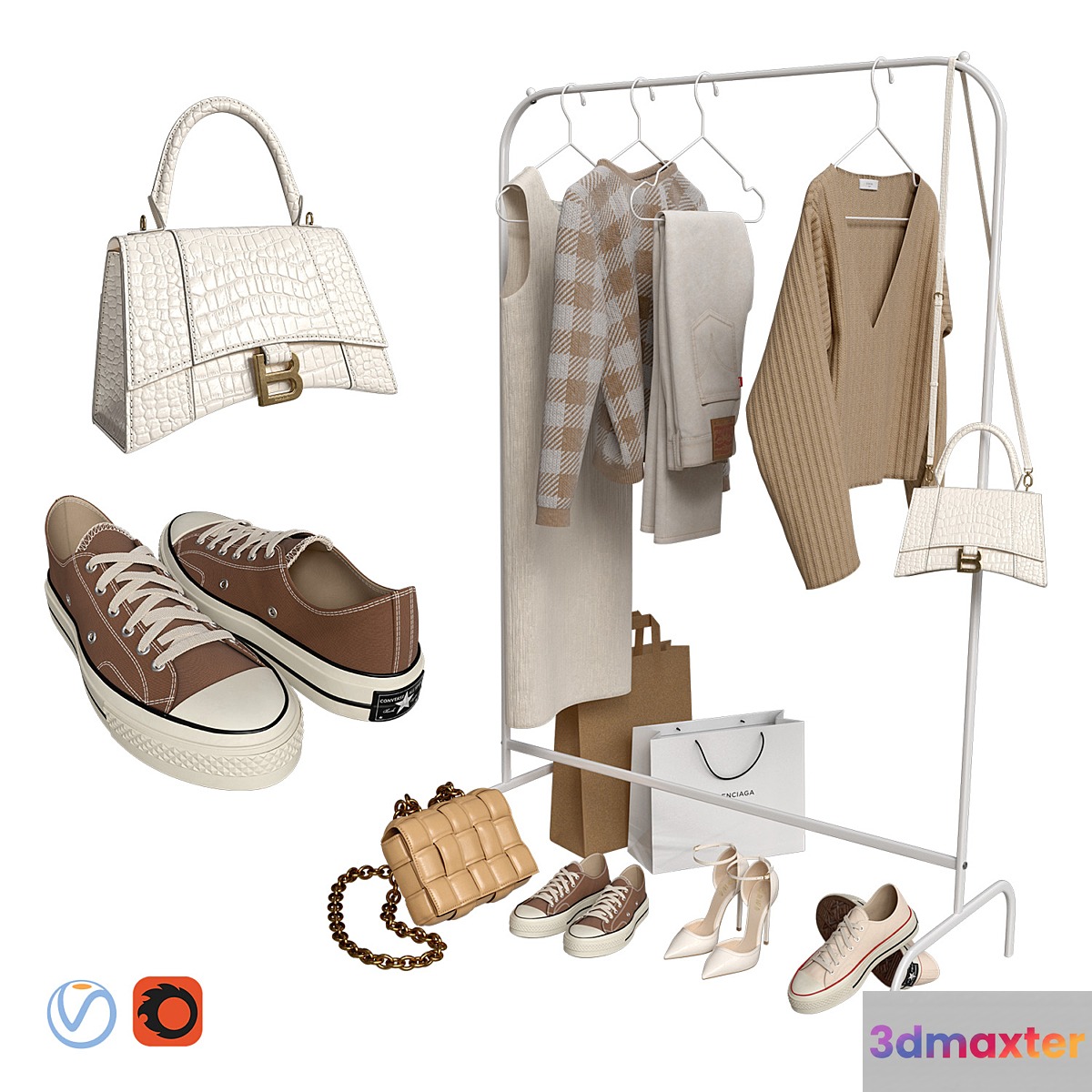 Clothes bags and shoes