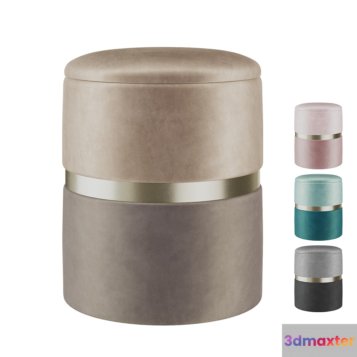 Pouf Kerry Stool Group 3D Max