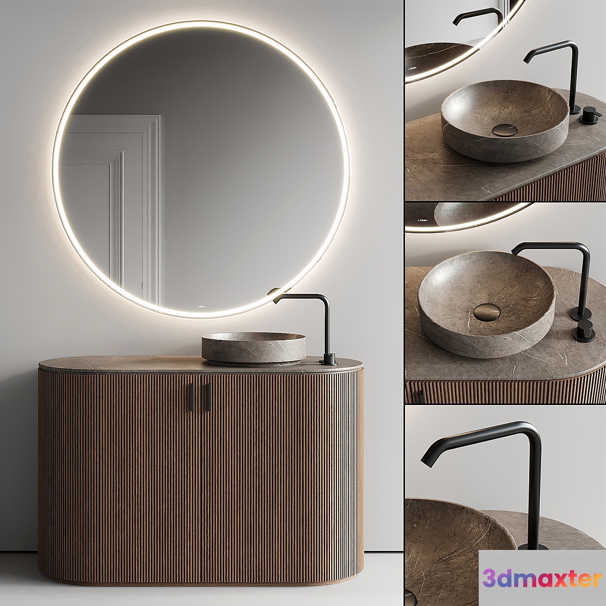 Inbani Grate Vanity Unit Set 10 - No.2 3D Max